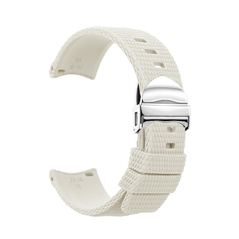 Quick-release elbow with curved fluororubber Watch strap for Tudor White Panda BLACK BAY Chronograph Monster Gold Eye M79360