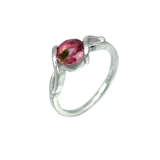 925 Sterling Silver Natural Bi-Tourmaline Gemstone Ring 3.75 US Gift Ring