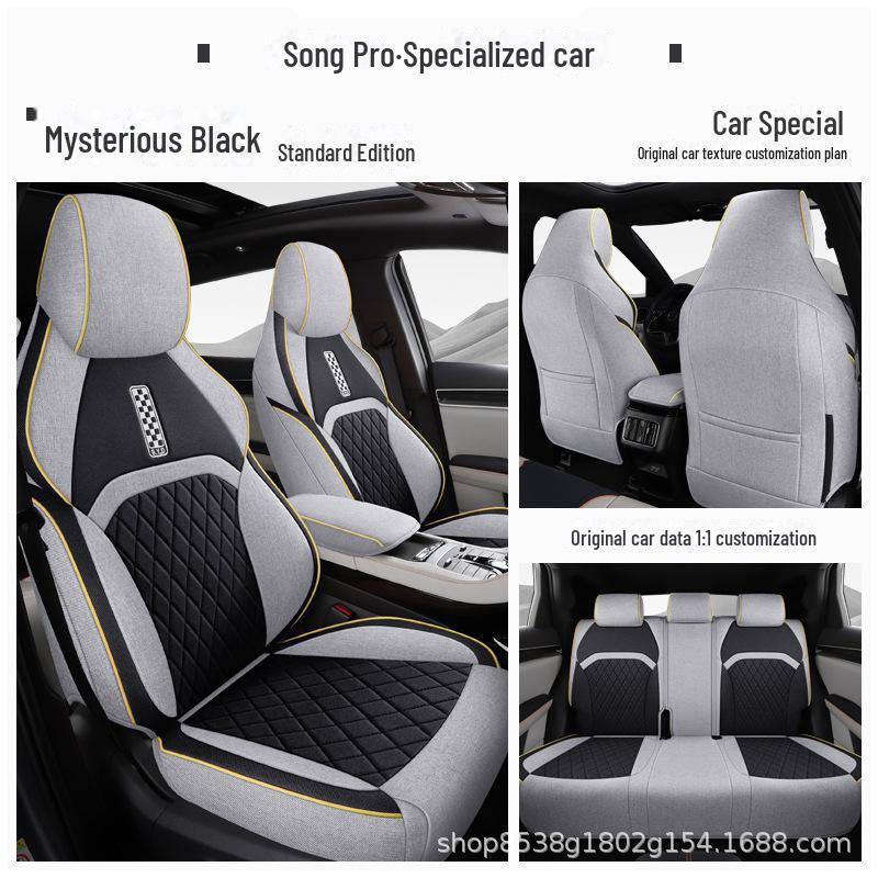 

Комплект чехлов на сиденья автомобиля BYD Song Pro DMI All-Season из хлопка и льна Custom Fit