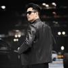 Spring and Autumn Genuine Leather Jacket Men's Goat Leather Jacket Stand Collar Jacket Motorcycle Leather Jacket