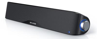 Nylavee PC Speaker Soundbar with Bluetooth & AUX Connection, Six Speaker Units, 10W Stereo, Loud Volume & Rich Bass, Compatible with Laptops,