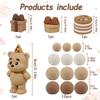 16pcs/set Bear Balls Cake Topper for Kids Boy Girl 1st Birthday Party Decoration INS Style Cake Decor Teddy Theme Baby Shower