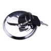 Universal Motorcycle Gas Lid Fuel Tank Cap Cover Lock With 2 Keys Set Fit for ATV Quad Silver