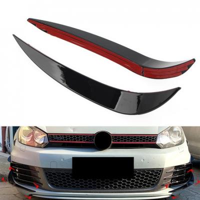 Glossy Black Front Bumper Side Air Vent Trim For VW Golf 6 MK6 GTD 2008-2013
