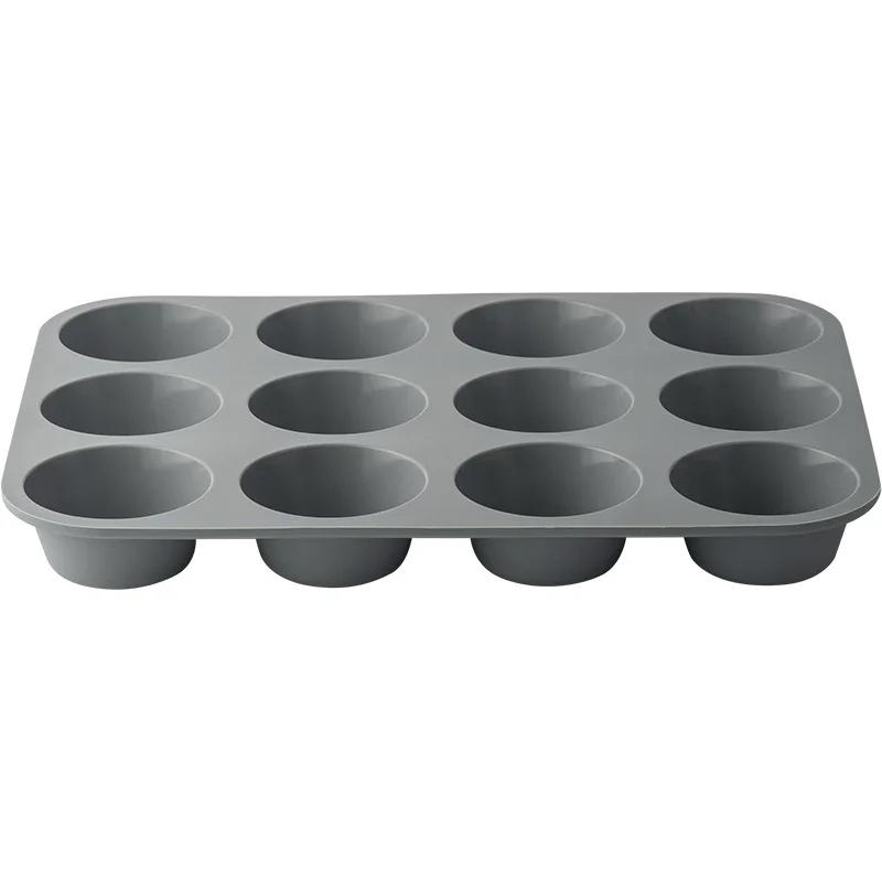 12 Holes Silicone Baking Mold for Baking 3D Bakeware Chocolate Round Sphere Mold Cupcake Pan Cake DIY Muffin Kitchen Tool
