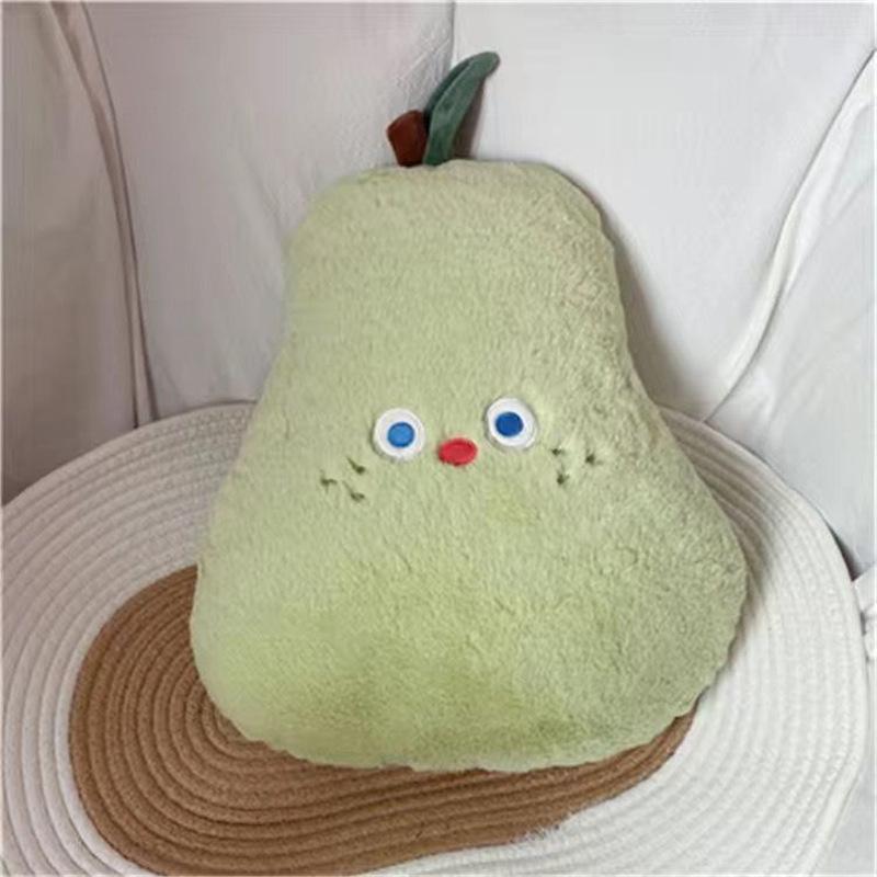 Real Fruit & Veggie Peach Pillow – Cute Office Sofa Back Support & Birthday Gift