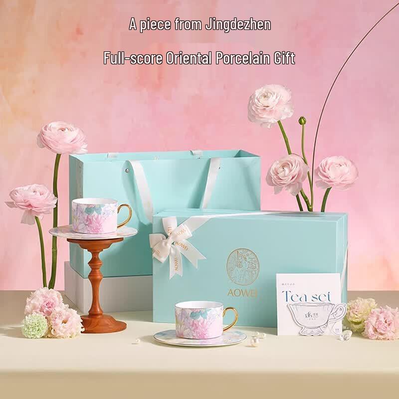 Jingdezhen Ceramic Coffee  Tea Cup Set