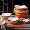 Di Ruien Melamine Double-Ear Anti-Scald Serving Bowl