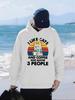 Ich mag Katzen und Kaffee 3 Personen Design Herren Kapuzenpullover Herbst Hip Hop Pullover All-Match Oversized Hoodie Fleece Tasche Sportbekleidung