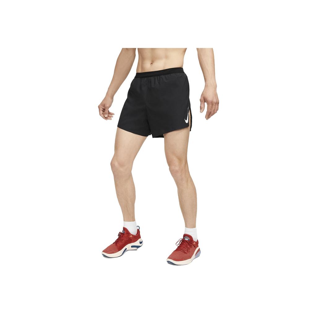 Nike Dri-FIT ADV AeroSwift 4" Brief-Lined Racing Shorts Black/White Men Streetwear CJ7840-010