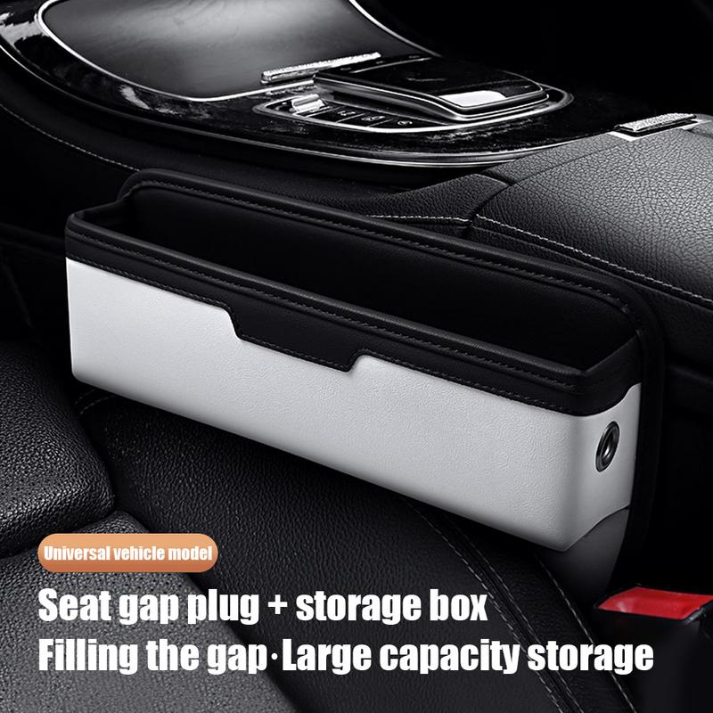Seat Storage Box Leather Storage Box For Front Seat Car Interior Accessories Multifunctional Between Seat Car Organizer For