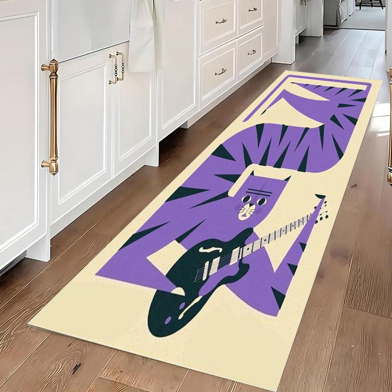 2D Printing Hand Drawn Cute Tiger Pattern Carpet No Holiday Decoration Non Slip Door Pads Suitable for Home Use Living Room Rug