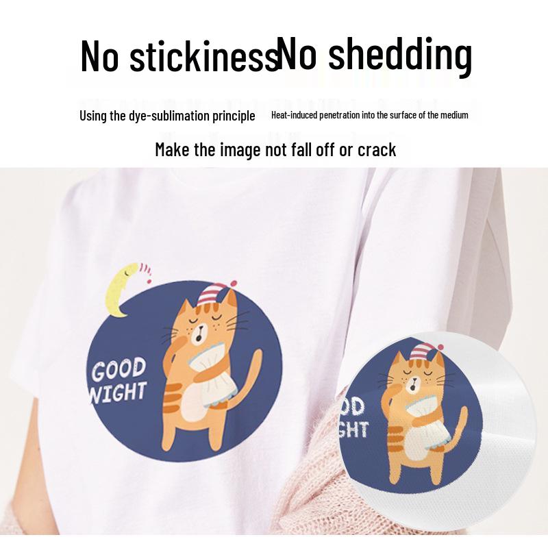 A-SUB Quick-Drying 125g Sublimation Transfer Paper for Polyester T-Shirts, A4 Heat Transfer, 120 Grams