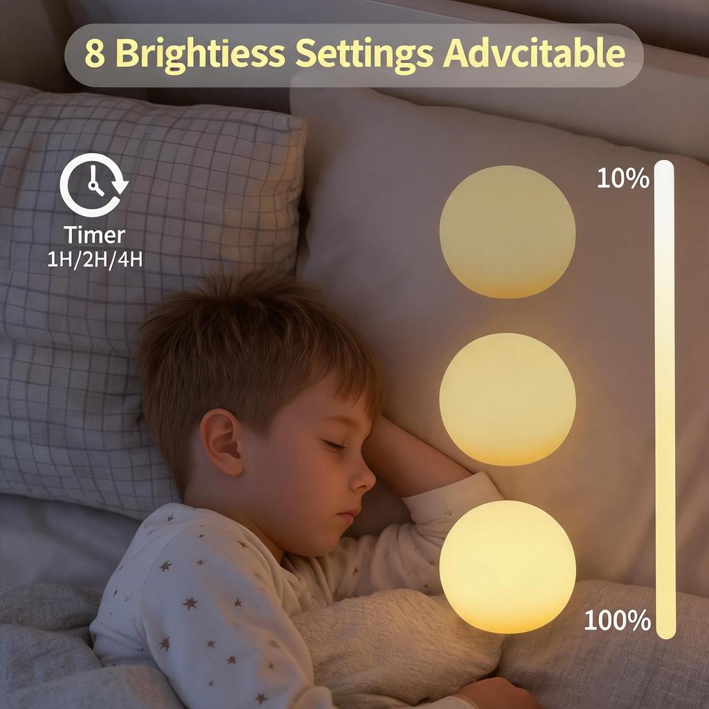 LED Ball Light: 5-Inch Rechargeable Orb Lamp - 16 Colour Changing Mood Light With Remote - IP68 Waterproof Decorative Lamp for Kids Party Pool