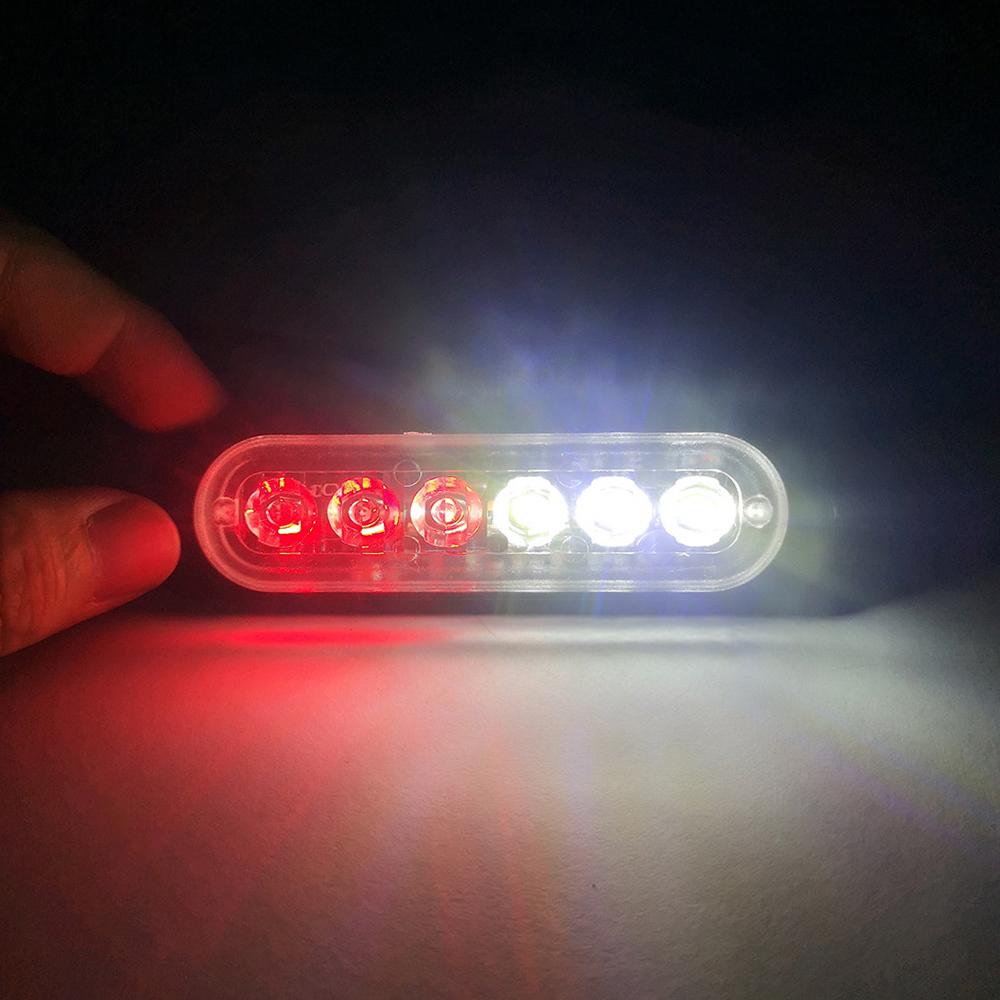 Led Strobe Light Flashing Grille Lights Car Emergency Light 6Led Warn Light Police Lights For Car Truck Strobe Led Light 12V 24V