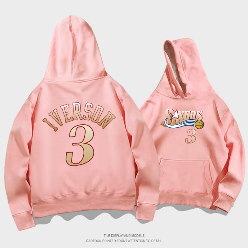 Mens Hooded Sweatshirt With Print Design Loose Fit Cotton Pullover Basketball Training Casual Wear