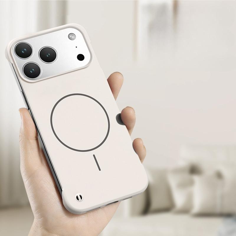 Voor Magsafe Randloos Telefoonhoesje voor iPhone 17 Air 17 Pro Max Ultradun Frameloos Hard Magnetisch Hoesje voor iPhone 17Pro 17Air