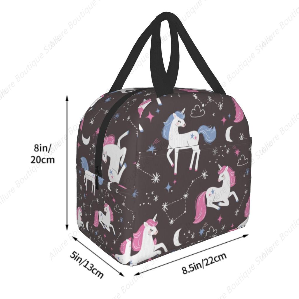 Lunch Bag Waterproof Insulated Canvas Cooler Bag Thermal Cold Food Picnic Travel Tote for Women Children