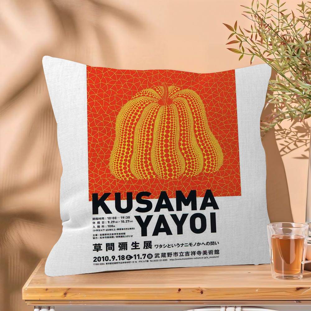 Yayoi Kusama Japanese Abstract Cushion Cover Pillowcase Upholstery Sofa Throw Pillow Home Decor Pillowcas