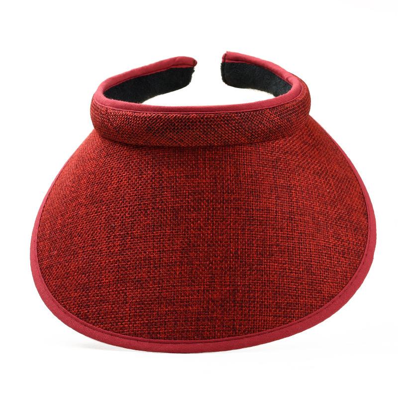 Fashion Versatile Simple Men's Empty Top Hat Women's Outdoor Sunscreen Large Brimmed Sun Cap Outdoor Hiking And Running Hats