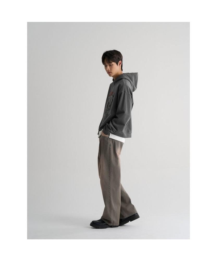 8SECONDS Heavy Cotton Photo Crop Hoodie Ash
