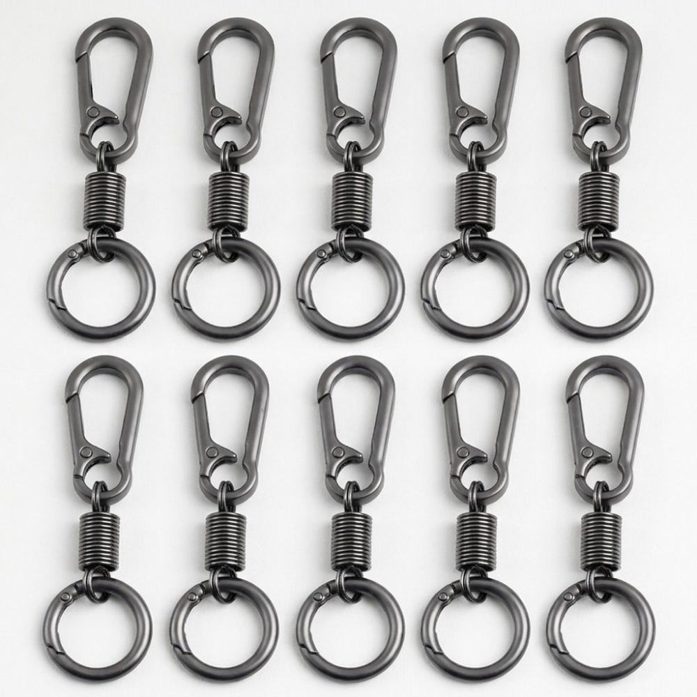 10pcs Multi-Functional Metal Keychains Lightweight Zipper Clips Portable Spring Carabiners  Luggage 2