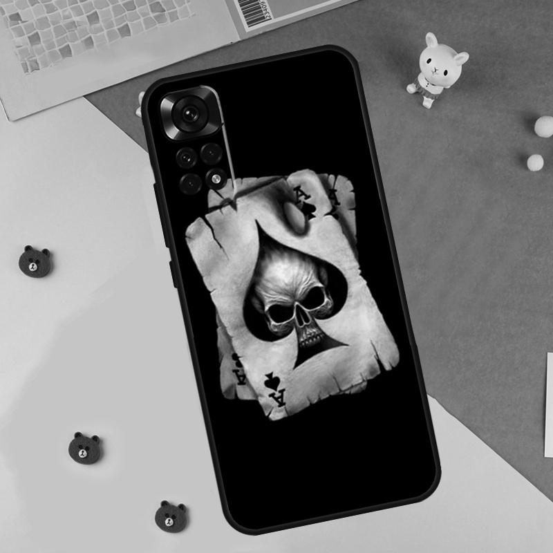 Poker Playing Card Case For Xiaomi Redmi Note 13 12 11 9 10 14 Pro 10S 11S 12S Cover For Redmi 13C 10C 12C 14C