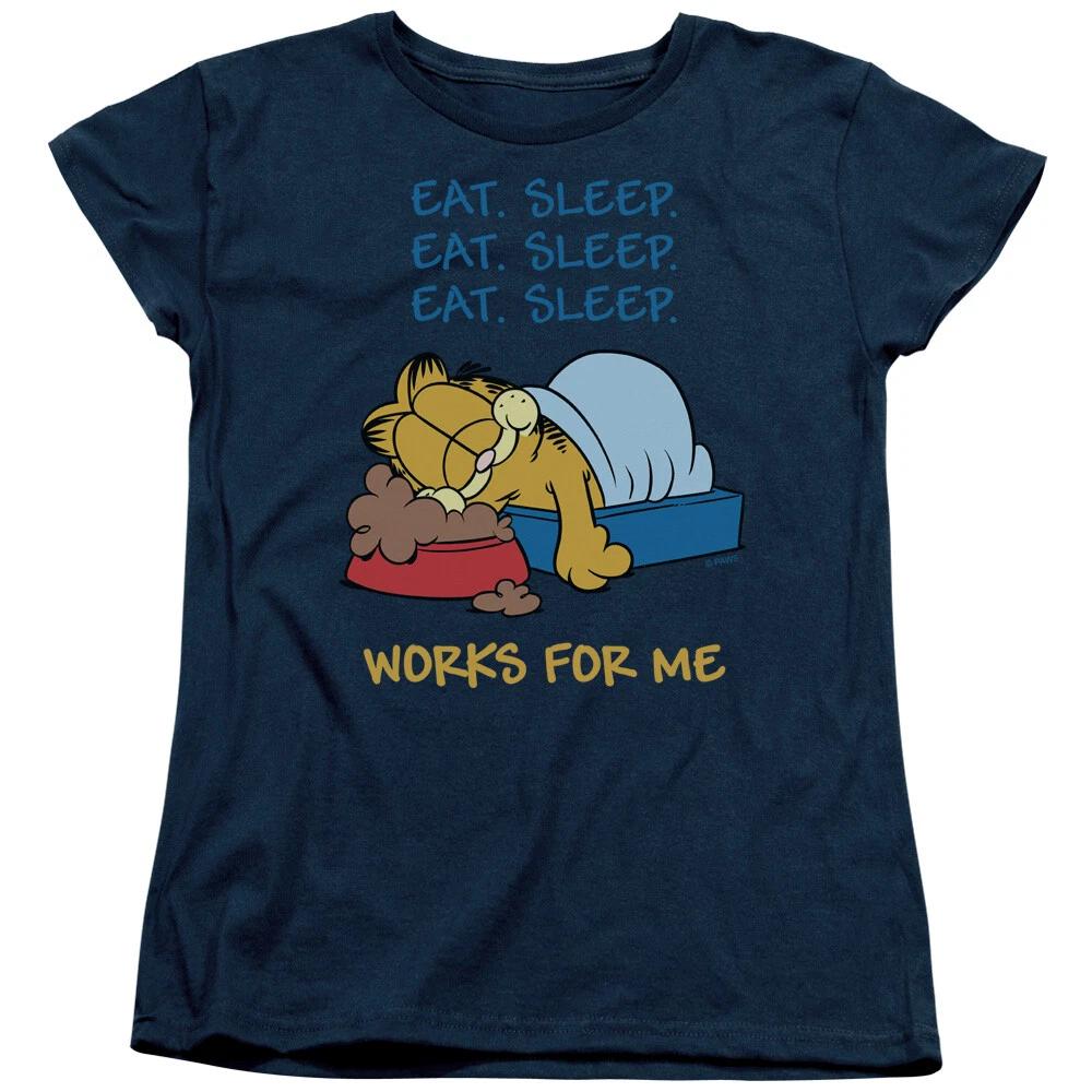 Garfield  Works For Me  Women s T-Shirt 3XL
