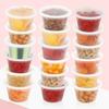 20Pcs Food with Storage Box Airtight Lid Round Clear Food Grade BPA-Free Freezer