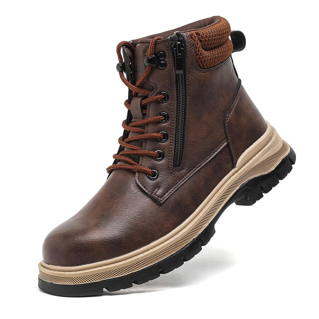 Waterproof Safety Boots Men Indestructible Steel Toe Work Boots Anti-smash Stab-resistant Safety Shoes  Steel Toe Shoes