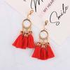 8 Trendy Bohemian Statement Tassel Clip On Earrings For Women Non Pierced Dangle Cotton Rope Fringe Clips Ear Jewelry Gift