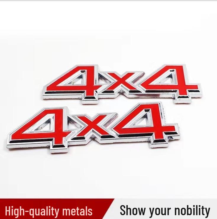 

4X4 Metal Emblem for Jeep: 3D Decorative Four-Wheel Drive Body Sticker