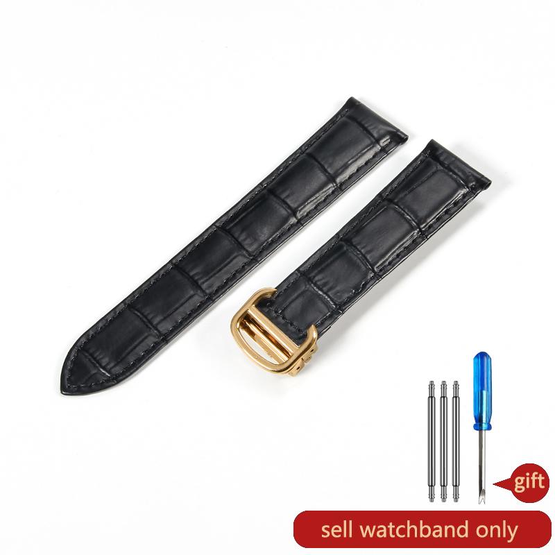 For Cartier Blue Balloon New Must Female Bamboo Knot Pattern Leather 20mm Watch Strap Tank London Solo Cowhide Leather Watchband