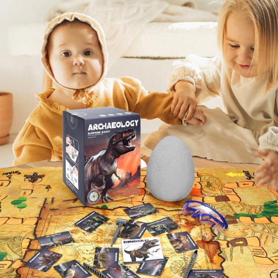 

1 набор инновационных инструментов, практических навыков, безопасных игрушек для раскопок яиц динозавров, подарок для мальчика, археологические раскопки