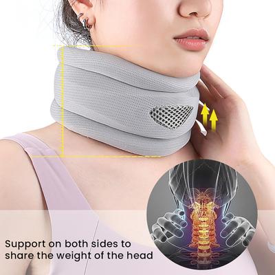 Weiche Schaumstoff-Nackenstütze zur Schmerzlinderung und Unterstützung, verstellbarer Halskragen, Nackenschutz-Wickel für Frauen und Männer, Druckentlastung der Wirbelsäule