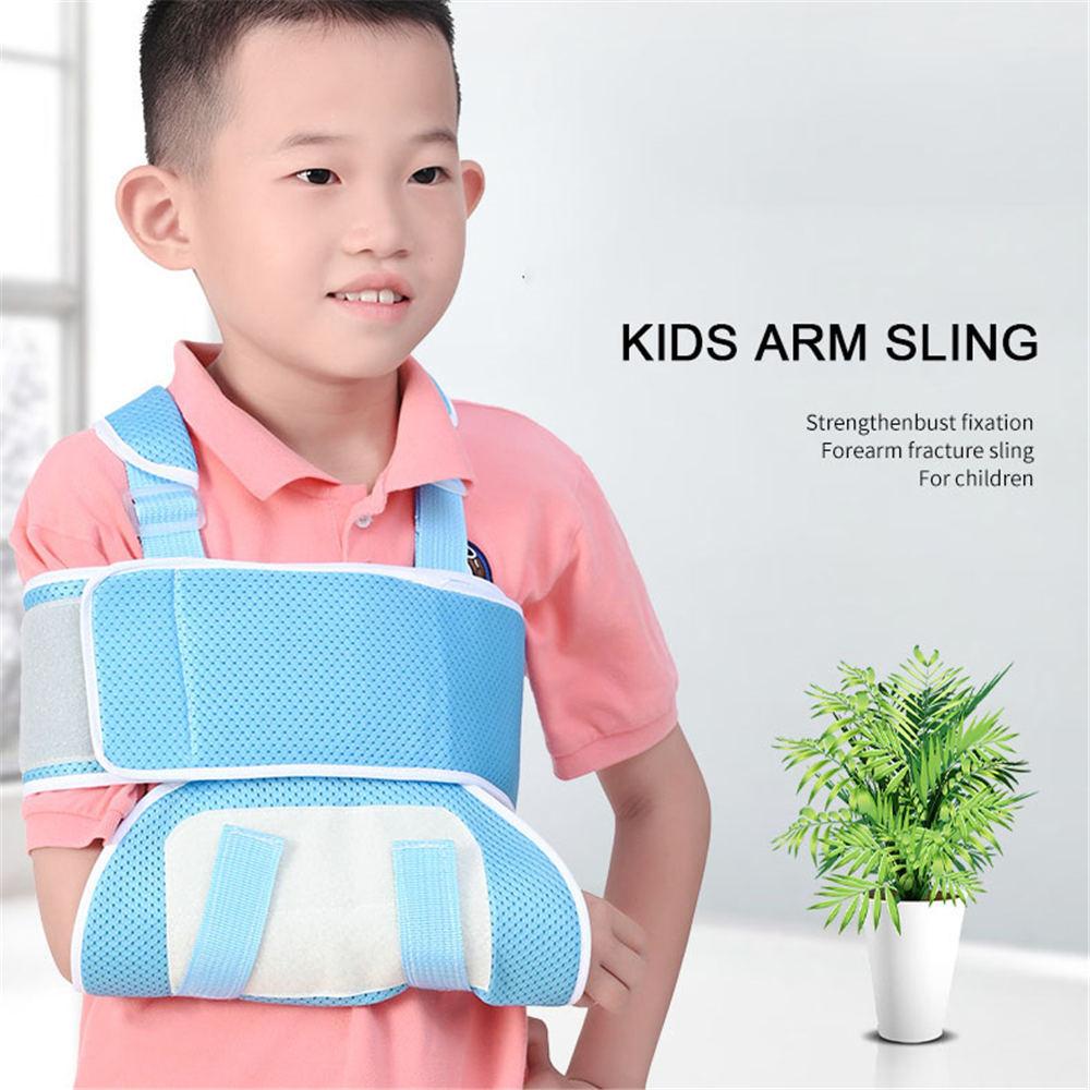 Kids Arm Sling Elbow Wrist Injury Support Brace Children Adjustable Medical Rotator Cuff Surgery Sling For Broken, Dislocation, Sprains, Strains & Tea
