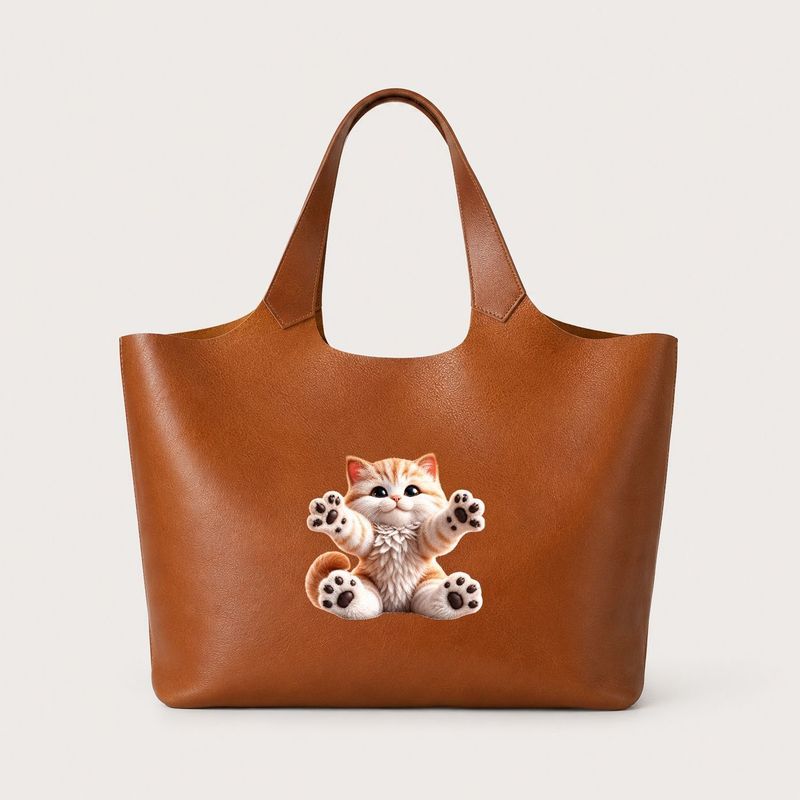 Women s Tote Handbags Cute Cat Paw Print Top Handle Shoulder Carry Animal Graphic Pet Lover Style for City Walk Shopping Days Weekend Use 1pc