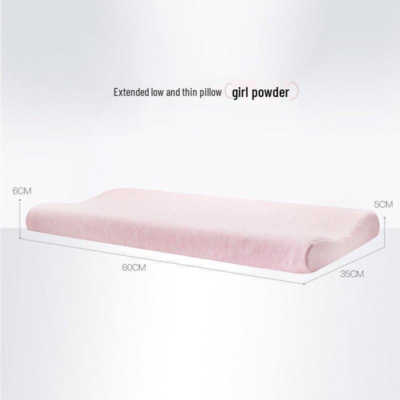 Single Person Memory Foam Neck Support Pillow - Soft, Thin, Long Design for Adults