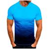 Men's Summer Gradient Color Round Neck Shorts Sleeve T-Shirt Men's Casual Fashion Loose T-Shirts