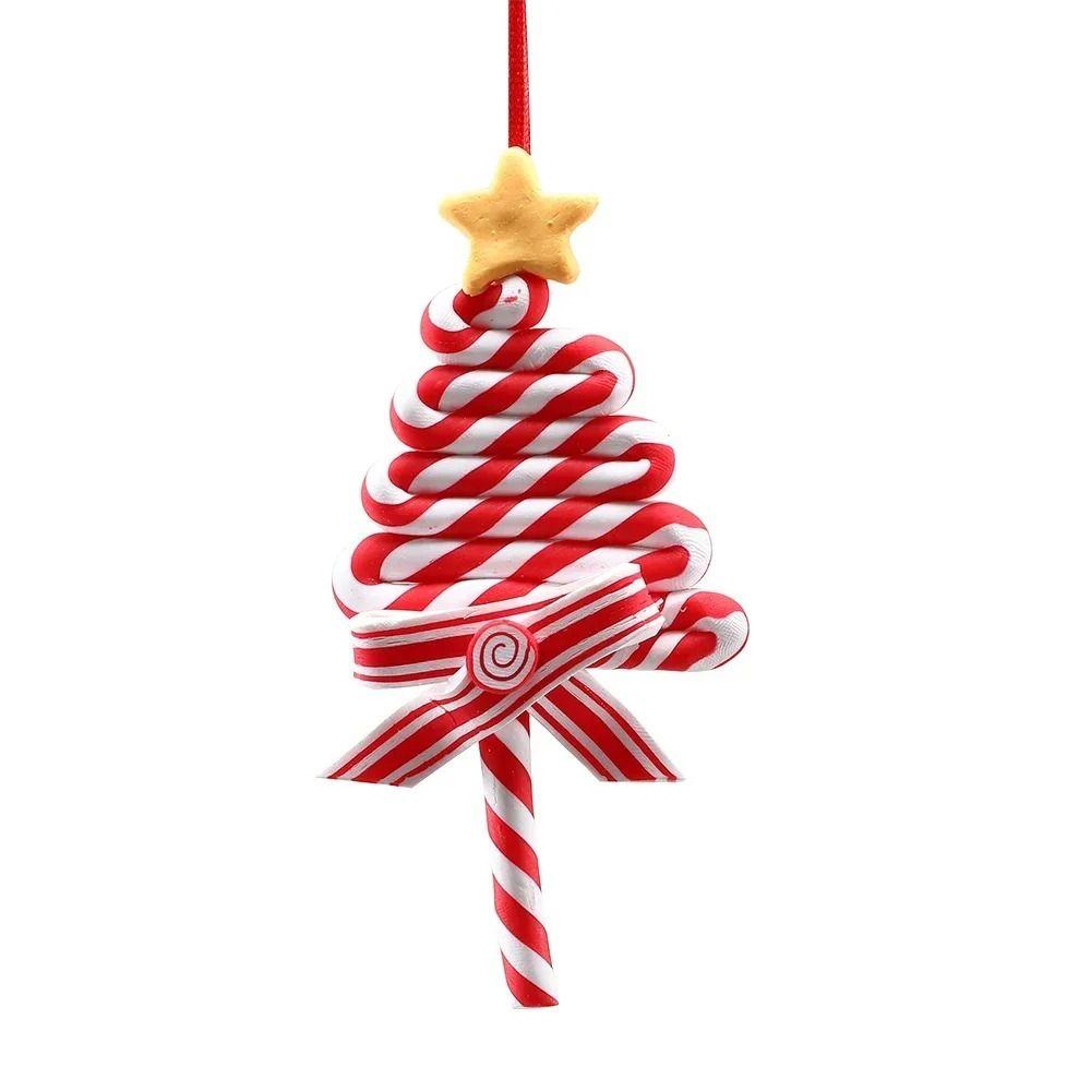 PVC Lollipop Christmas Tree Ornaments New Year Room Decor Christmas Hanging Pendant Happy New Year Home Table Decor Xmas Decor