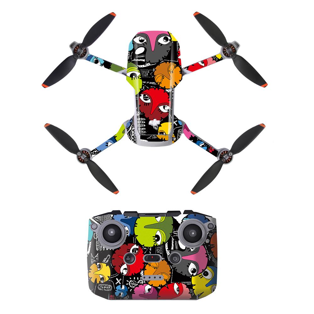 Für DJI Mini 2 SE Aufkleber Wasserdichtes PVC Drohnenkörper Skin Schutzarm Fernbedienungsschutz für DJI Mini 2 Zubehör
