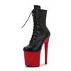 Fashion 20cm Popular Sexy Hate Sky High Boots Women's Bright Snake Pattern Thin Heeled Low Boots Super High Heeled Pole Dancing Shoes