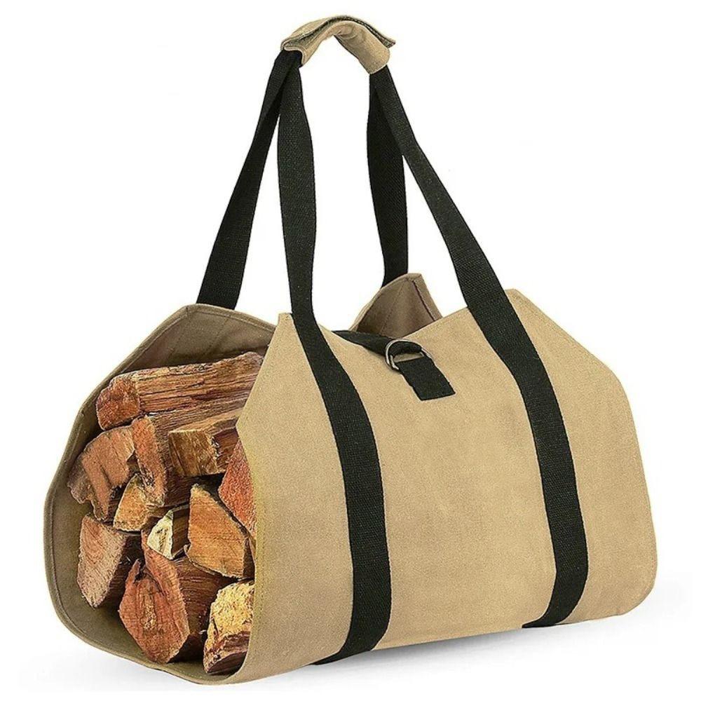 

Large Capacity Carry Storage Bag Foldable Fireplace Wood Holder Durable Logging Tote Bag Outdoor хакі