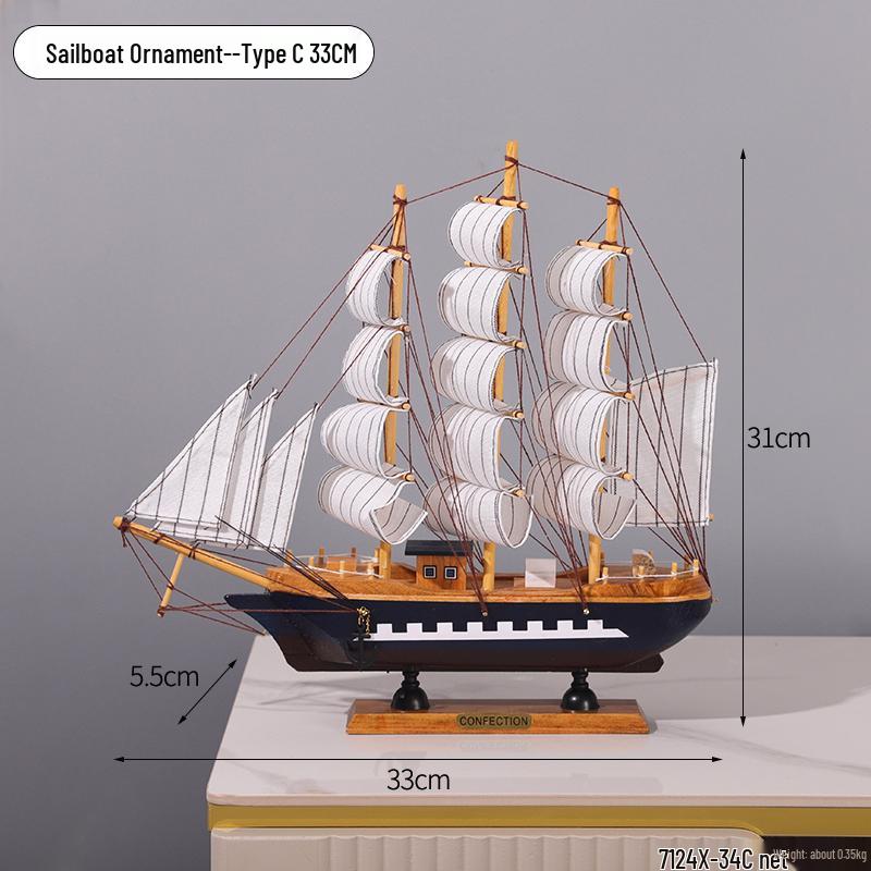 Model żaglówki gładko płynącej: Elegancka Ozdoba do Domu i Biura, Idealna do Witryn na Wino, Półek na Książki i Innych