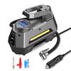 Portable Air Compressor Tire Inflator Bright Emergency Flashlight For Travel Boat Car Tire Pump Pressure Gauge (150 Psi 12V DC)