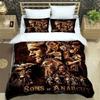 Sons Of Anarchy Retro 3D New Duvet Cover Pillowcase Bedding Set Adult Boy Girl Bedroom Decoration Children Single Double Large
