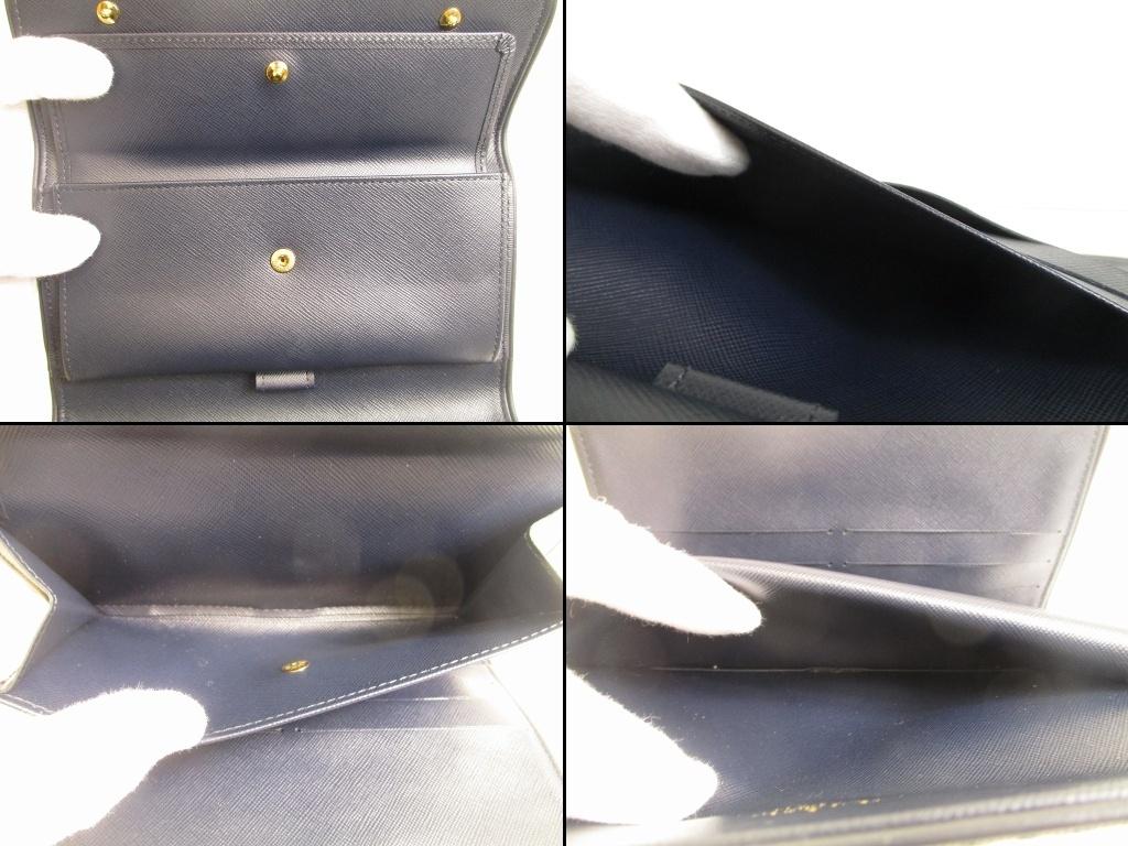 Autentisk LOUIS VUITTON Monogram Mini Navyblå Lærred Trefoldet Pung International #b081 Sælger renoveret