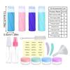 Leak Proof Travel Bottles Set Empty Toiletry Containers for Shampoo Lotion Vacation Camping Travel Shower Essential Organizer