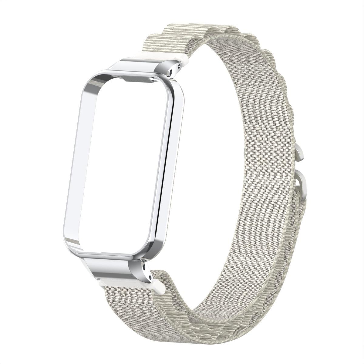 

Эластичный нейлоновый браслет-петля для Xiaomi Mi Band 9 Active Strap Replacement Correa For Redmi Band 3 Smart Wristband Accessories белый