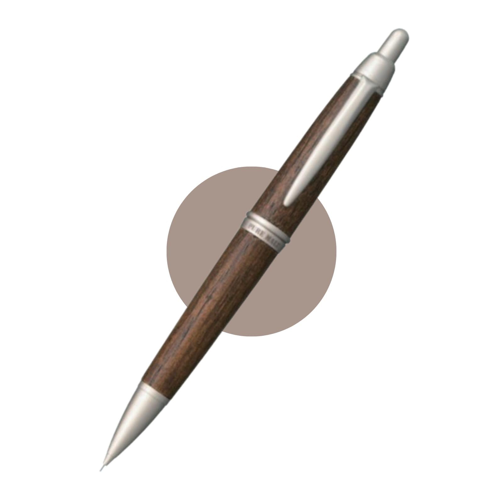 Mitsubishi Pencil Pure Malt Dark Brown Mechanical Pencil with Wooden Barrel Original Logo Packaging 0.5mm (M5101522) темно-коричневого